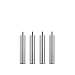 DUX - DUX SC sängben rund aluminium 23 cm 4-pack - Sängben - Silver - Trä