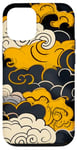 Coque pour iPhone 12/12 Pro University Varsity-Gold Cloud View Varsity-Gold Yellow