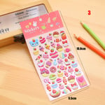 1/2/3/5 Sheets Fruit/sea Animals Sticker Cute Bubble Stickers 3