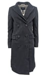 GANT Women's Navy Wool Cashmere Double Breasted Coat 475688 Size Small