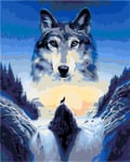 wxxxj Puzzle Adulte 1000 Pièces Puzzle Classique 3D Puzzle Bricolage- Loup dans Les Montagnes Jouet en Bois Puzzles Cadeau Unique Art Mural Décor à La Maison -50x75cm