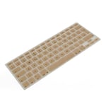 SYSTEM-S QWERTZ Clavier Allemand en Silicone pour MacBook Pro 13" 17" / iMac/MacBook Air 13" Couleur Or