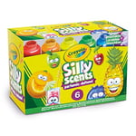 CRAYOLA - Silly Scents - 54-2392 - 6 Pots de Peinture parfumée de 59ml - Gouaches parfumées lavables, 6 Couleurs Assorties, activité créative Enfants