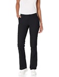 Dickies Women's Slim Fit Boot Cut Stretch Twill Pant, Black, 16 Short