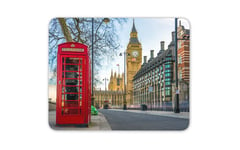 London Big Ben Red Phone Box Mouse Mat Pad - England Fun Computer Gift #16075