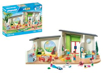 Playmobil 71601 MyLife: Rainbow Daycare, large kindergarten set with numerous accessories and a working doorbell, detailed play sets suitable for children ages 4+