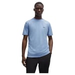 BOSS Mens Tee Stretch-Cotton Regular-fit T-Shirt with Contrast Logo