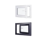 Fenêtre PVC - LxH 700x500 mm - Triple vitrage - Blanc intérieur - Anthracite extérieur - Ferrage Gauche