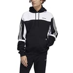 adidas Classics Hoody Hooded Sweat, Men, Black/White, XL