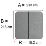 Spalock 213 x 213 R=15,2 cm ljusgrått passar L.A. spas, Hydropool med fler