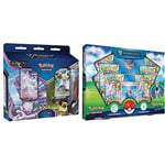 Pokémon TCG GO V Battle Deck Bundle - Mewtwo vs. Melmetal (2 x 60 Card Ready to Play Decks, 2 GO booster packs & accessories) TCG: GO Special Collection - Team Mystic