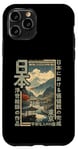 Coque pour iPhone 11 Pro Anime traditionnel japonais sur bois ancien village Ukiyo-e