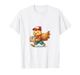 Hen Being a Delivery Man, Cute Design T-Shirt