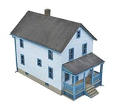 Walthers Cornerstone 933-3786 HO Scale Model Story Frame House Kit, 1/16" 12.7 X 6.3 X 10.3cm 1:87, Black, 574 Liter