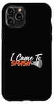 Coque pour iPhone 11 Pro Jeu d'amour pour joueur de badminton I Came to Smash