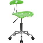 Flash Furniture Elliott Fauteuil de Bureau pivotant avec siège de Tracteur Vert Pomme et Chrome