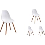 4 chaises de jardin en polypropylene - blanc - 50 x 55 x 85,5 cm Youdoit