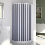 CABINE DE DOUCHE CIRCULAIRE PVC 75X75 CM R38OUVERTURE LATERALE PORTE UNIQUE H185