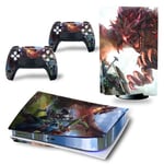 Autocollant Sticker pour Sony PS5 Édition numérique, Monster Hunter World-896