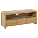 Curve TV Unit, Oak for TVs up to 50"