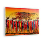 Impression sur Verre 70x50cm Tableaux Image Photo Afrique tribu Art Decoration