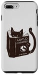 Coque pour iPhone 7 Plus/8 Plus World Domination pour chatons : Earth Ruler, lecture amusante sur un chat