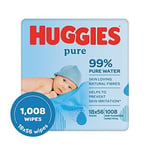 Huggies Pure, Baby Wipes, 18 Packs (1008 Wipes Total) - 99 Percent Pure Water