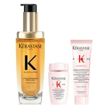 Kérastase Elixir Ultime L'Huile Originale Hair Oil 75ml with Mini Deluxe Genesis Shampoo 30ml and Mask 30ml Duo