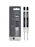 Parker Gel Pen Refills | Medium Tip (0.7mm) | Black QUINK Ink | 2 Count