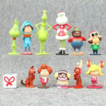 12Pcs How the Grinch Stole Christmas Cartoon Action Figure Kids Toy Doll Gifts