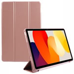 EIDERWOOD Xiaomi Redmi Pad SE Tri-Fold Kunstskinn Deksel - Rose Gold