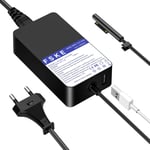 Chargeur Surface Pro 65W 15V 4A Cordon d'alimentation Microsoft pour Surface Pro X/7/6/5/4/3 Surface Laptop 3/2/1 Surface Book and Surface Go,avec Port USB.[G1168]