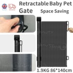 Retractable Pet Dog Gate Safety Guard Folding Baby Toddler Stair Gates Isolation