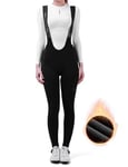 INBIKE Cuissard Velo Femme Long Hiver Chaud Velo Rembourré Legging Cyclisme VTT Cuissards Vetement Short Collant Culote Route Sport Noir L