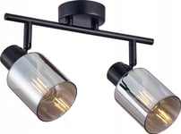 Italux Taklampe Italux Santia Spl-65342-2-Bk-Sg Strip Taklampe Spot 2X40w E14 Røkt/Svart