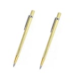 CCYKXA 2 Pcs(Doré) Pointe à Tracer Stylo de Gravure pour Verre/Céramique/Feuille de Métal Scriber pour Verre/Céramique/Feuille de Métal