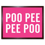 Funny Toilet Wall Art Poo Poo Pee Pee Bathroom Sign Decor Art Print Framed Poster Wall Decor 12x16 inch