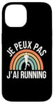 Coque pour iPhone 14 humour Je Peux Pas J'Ai Running hommes