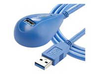 StarTech.com Câble d'extension USB 3.0 A vers A de 1,5 m - Rallonge USB A SuperSpeed en bleu - M/F - Rallonge de câble USB - USB type A (M) pour USB type A (F) - 1.5 m - noir - pour P/N:...