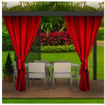 Rideaux d'extérieur pour pergola 2x 155x200cm Rouge Rideau pour Pergola Imperméable Rideau Exterieur pour Pare-Soleil pour Balcon