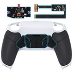 eXtremeRate RISE4 Remap Kit Programmable pour ps5 Manette BDM-010&020, Coque Arrière Redessinée avec 4 Palette pour ps5 Controller, Carte améliorée, Fond Blanc et Noir