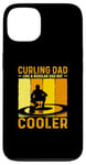 Coque pour iPhone 13 Amateur de curling Cadeaux de sports d’hiver de curling papa