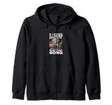 DJ Catnip Play That Song - Funny Audio Wave House Music Zip Hoodie