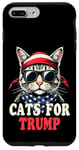 Coque pour iPhone 7 Plus/8 Plus Cats For Trump Funny Pets For Trump Drapeau USA