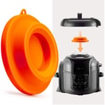 RZJZGZ Silicone Lid Stand, Pressure Cooker Accessories Silicone Lid Holder Compatible for Ninja Foodi Pressure Cooker and Air Fryer 5 Qt, 6.5 Qt and 8 Quart, Suitable for Dishwasher (Orange)