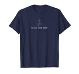 Minimalist Seas The Day Anchor Cruise Travel Gift Men Women T-Shirt