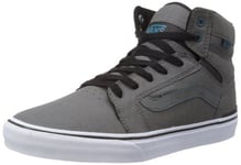 Vans M Sanction (XTUFF) Pewter/, Basket Homme - Noir - Schwarz ((Xtuff) Pewter/Atlantic), 40 EU