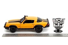 Jada Toys Transformers Bumblebee Voiture (T7) – 1977 Chevrolet Camaro de Transformers 7 : Ascension des Bêtes, la Voiture Miniature en Fonte à partir de 8 Ans avec pièce de Collection, 1:24, 20 cm,