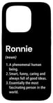 Coque pour iPhone 15 Pro Ronnie Définition du nom Dictionnaire amusant