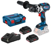 Bosch Perceuses-visseuses à percussion sans fil GSB 18V-110 C, dans L-BOXX avec 2 batteries ProCORE18V 4,0 Ah Li-Ion- 06019G030B